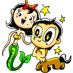 [LINEスタンプ] Mermaid ＆ Centaur Fantasy Cool Stickers