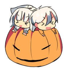 [LINEスタンプ] Little Twins: Halloweenの画像（メイン）