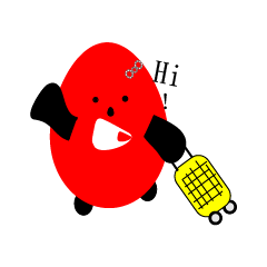 [LINEスタンプ] Red egg baby - Living articles