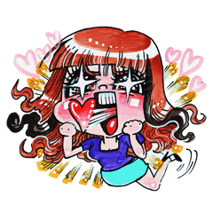 [LINEスタンプ] 愚かなる多夢ちゃんの日々♡