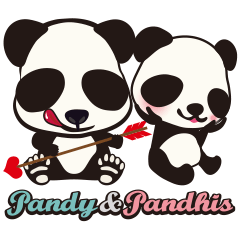 [LINEスタンプ] パンダの『パンディ』と『パンディス』