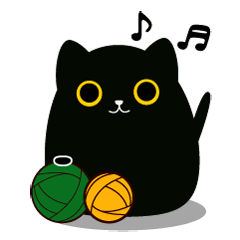 [LINEスタンプ] 黒猫にゃんこ スタンプ