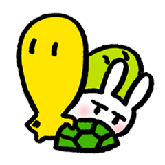 [LINEスタンプ] カメとウサギ