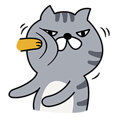 [LINEスタンプ] 冷静な猫