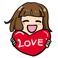 [LINEスタンプ] A girl with little loveの画像（メイン）