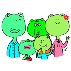 [LINEスタンプ] Poor frog family(Bad frog third)