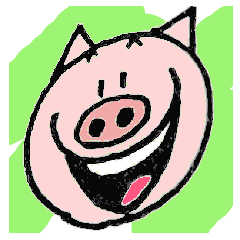 [LINEスタンプ] FUNNY BIG HEAD PIG