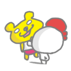 [LINEスタンプ] ニワトコとくーま