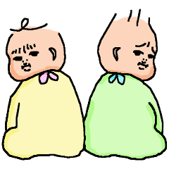 [LINEスタンプ] 双子のあかちゃん