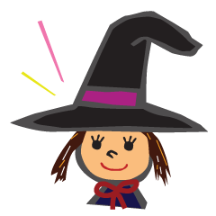 [LINEスタンプ] She's a witch girl.