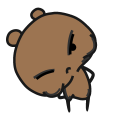 [LINEスタンプ] dissatisfied-B(bear)