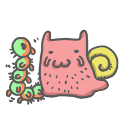 [LINEスタンプ] kawaii snail man