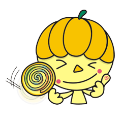 [LINEスタンプ] Not Trick or Treat Small Pumpkin