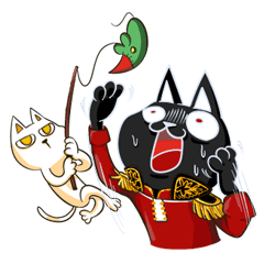 [LINEスタンプ] A Tail of Two Kitties