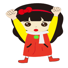 [LINEスタンプ] the lovely girl in the neighborhood .