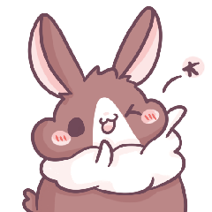 [LINEスタンプ] Bunny-Caramel