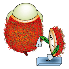 [LINEスタンプ] Chom Chom boy (rambutan)