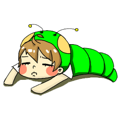 [LINEスタンプ] Monarch larvae daily