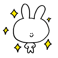 [LINEスタンプ] ノーマルうさぎ