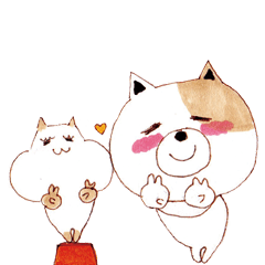 [LINEスタンプ] ハム代とミケランジェロ