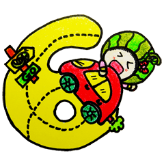 [LINEスタンプ] Little sunny watermelon