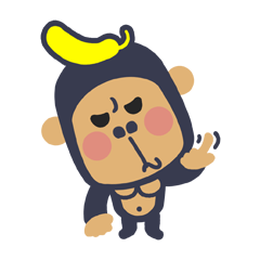 [LINEスタンプ] Banana QQ Monkey 3の画像（メイン）