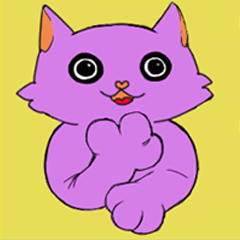 [LINEスタンプ] purplecat