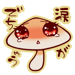 [LINEスタンプ] ちょっぴり泣き虫キノコちゃん
