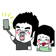 [LINEスタンプ] KAI＆ Big Head