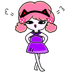 [LINEスタンプ] Girl friend-Baby feel unhappy