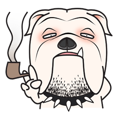 [LINEスタンプ] British Bulldog - Man's Talk