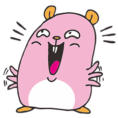 [LINEスタンプ] Pink-o hamster