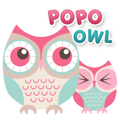 [LINEスタンプ] POPO OWL