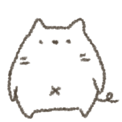 [LINEスタンプ] もちっとしたブタネコ