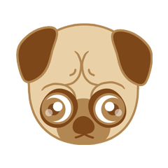 [LINEスタンプ] Planet dog - Pug