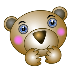 [LINEスタンプ] Silly brown Bear