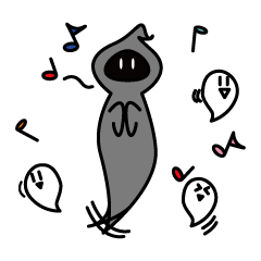 [LINEスタンプ] 死神さんと愉快な魂たち