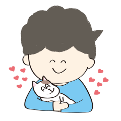 [LINEスタンプ] ヒトとイヌ