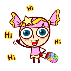 [LINEスタンプ] Animated Pink Candy 'Lucy' stickers 2