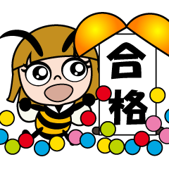 [LINEスタンプ] 動く 蜜蜂 みっち