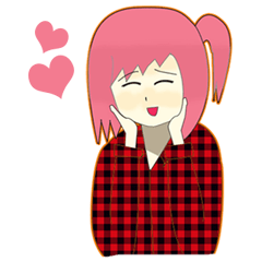 [LINEスタンプ] Cheerfully Girl