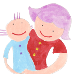 [LINEスタンプ] 小さな男の子とお姉さん