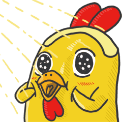 [LINEスタンプ] chicken excitement