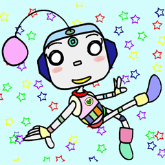 [LINEスタンプ] カラフルロボットくん4