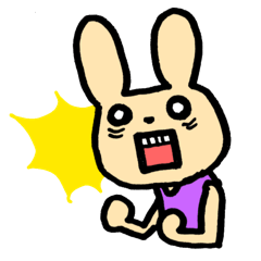 [LINEスタンプ] かんぱいうさぎ