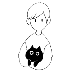 [LINEスタンプ] ぼくとねこの日常