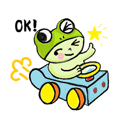 [LINEスタンプ] かえるぼうしくん