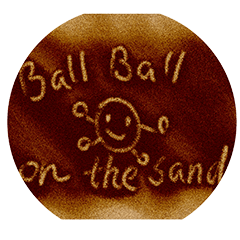 [LINEスタンプ] Ball Ball on the sand