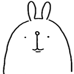 [LINEスタンプ] 挙手するウサギ 2