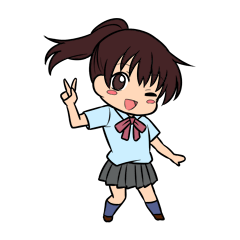 [LINEスタンプ] 元気な女の子スタンプ